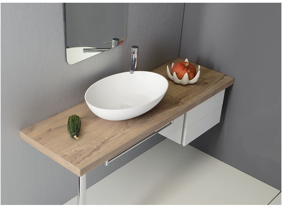 Sapho THIN umyvadlo na desku, Rockstone, 60x40 cm