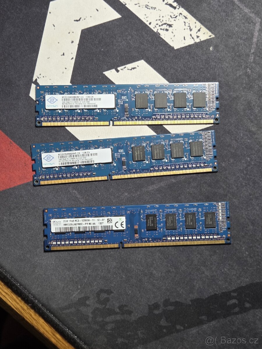 Paměti DDR3 3ks 2gb 1333mhz