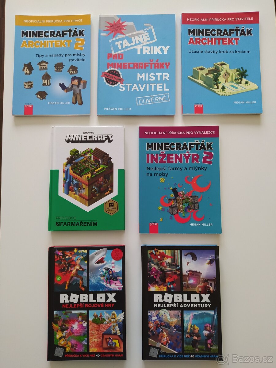 Knihy Minecraft a Roblox