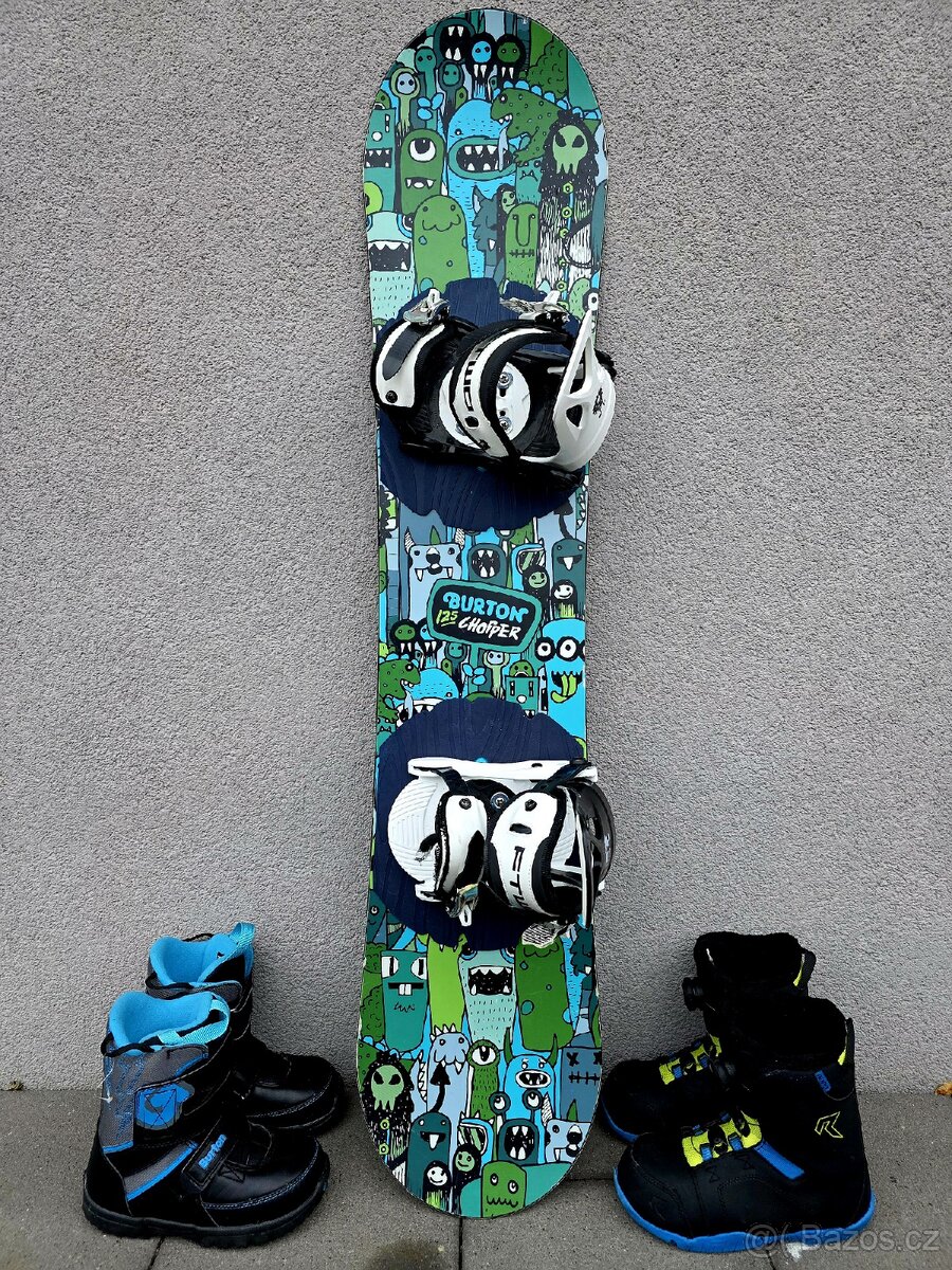 Snowboard BURTON CHOPPER, 125 cm + boty