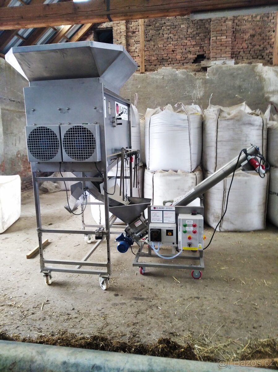 Čištění a moření farmářského osiva