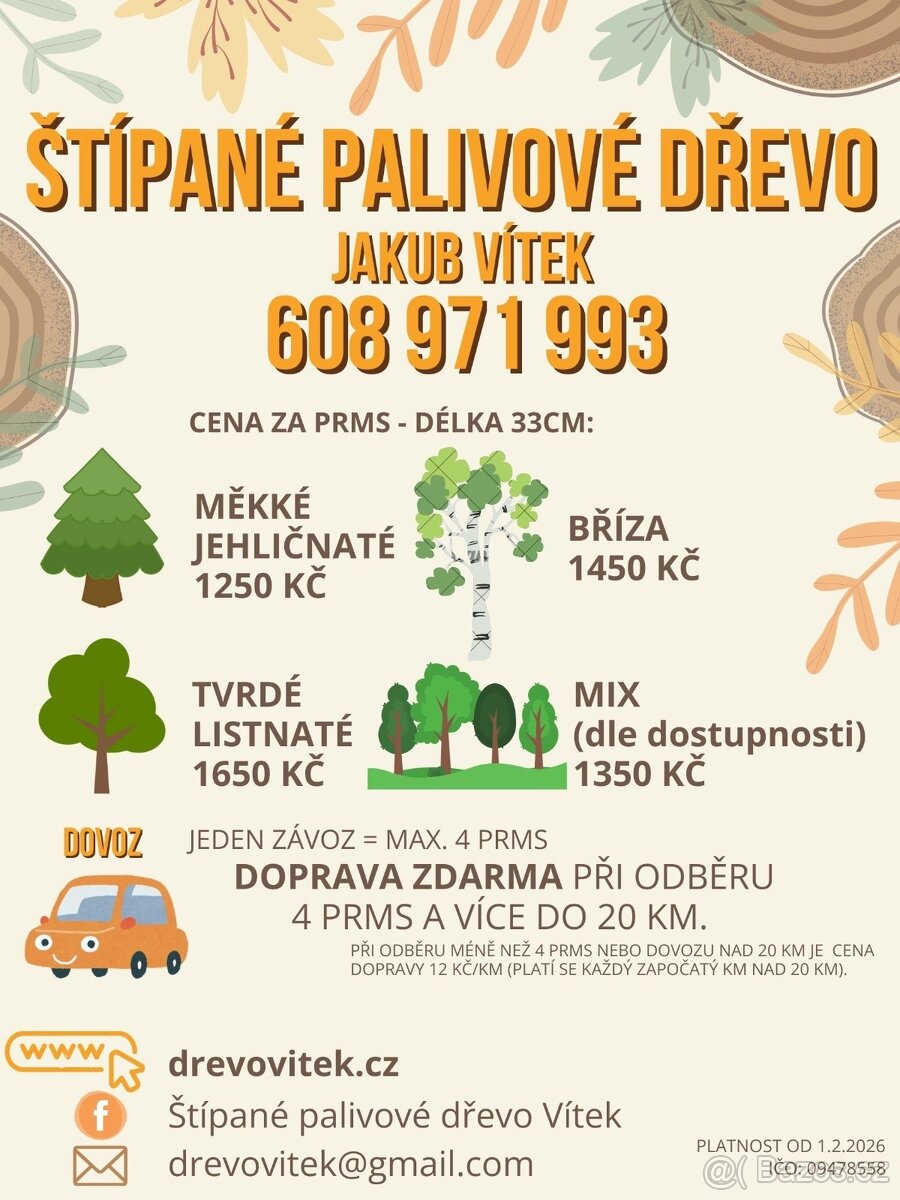 Štípané palivové dřevo