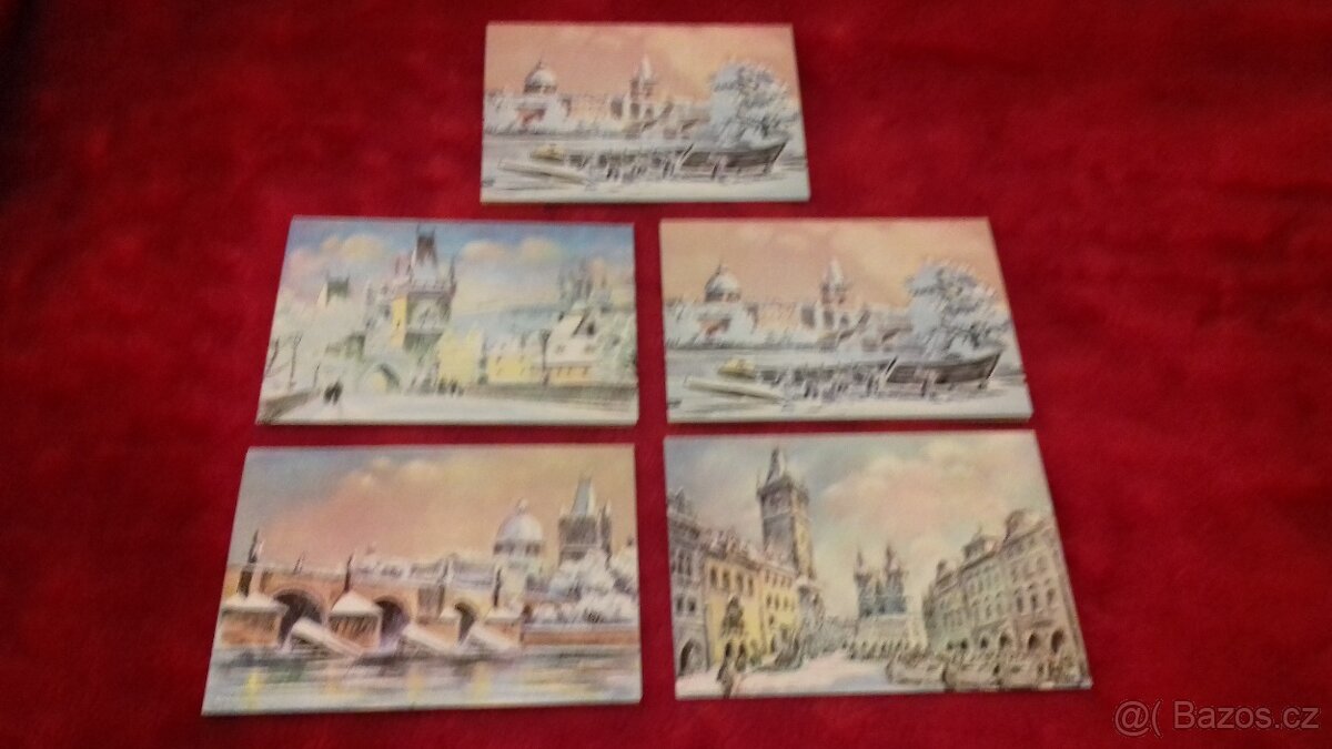 obrázky zasněžené prahy (jako přání)