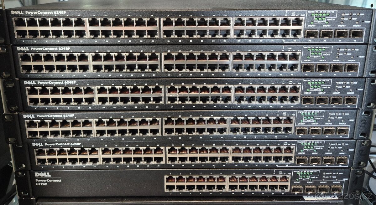 Prodám switche DELL Power Connect 5x 6248P + 6224P