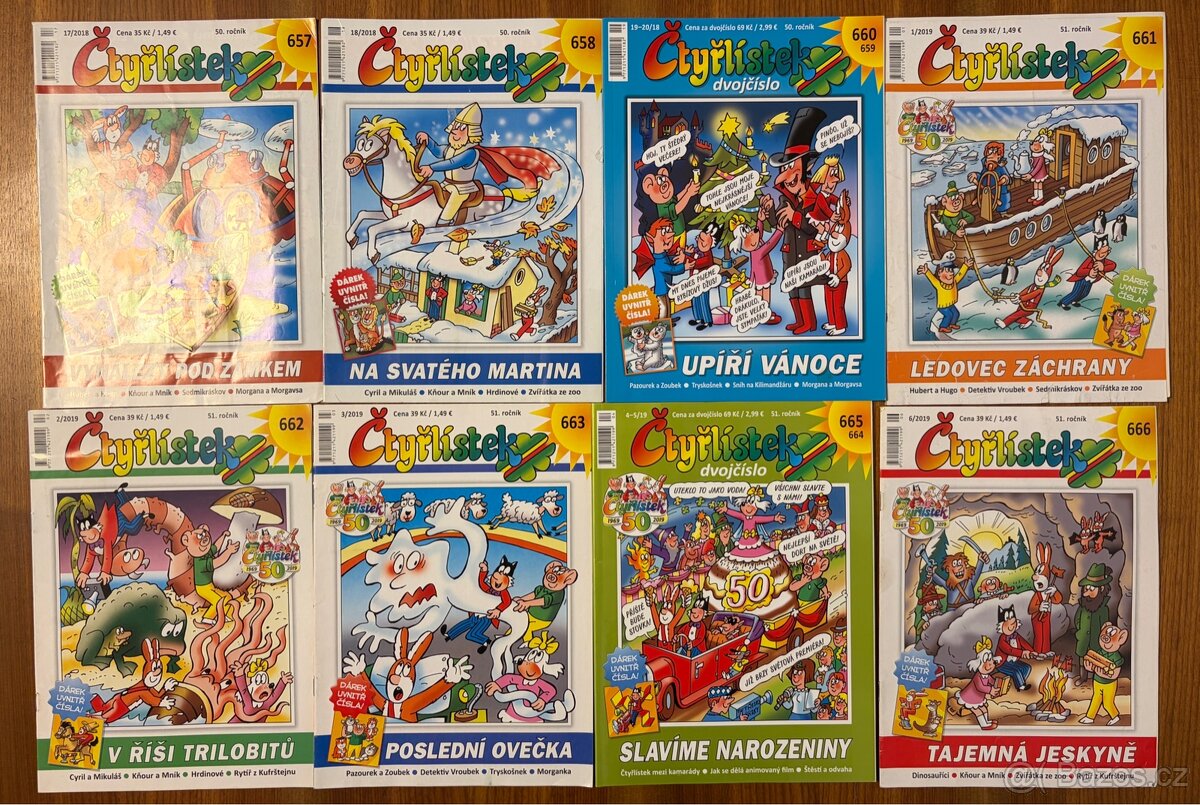 Čtyřlístek, 6ks, č 657 až 666 (2018-19)