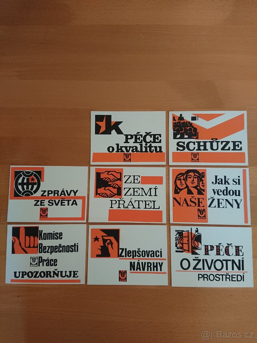 Retro cedule - soudružské tabulky.