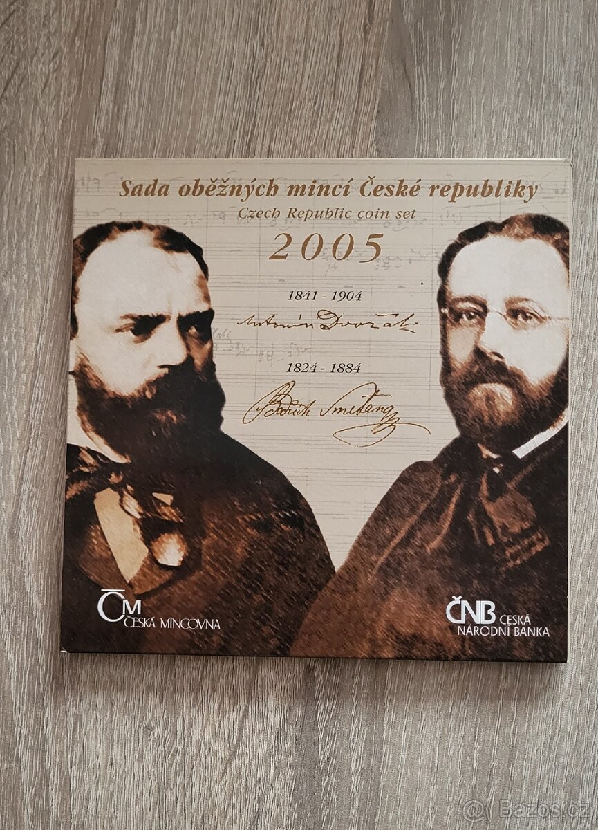 Sada oběžných mincí ČR 2005 - hudba Dvořák, Smetana.