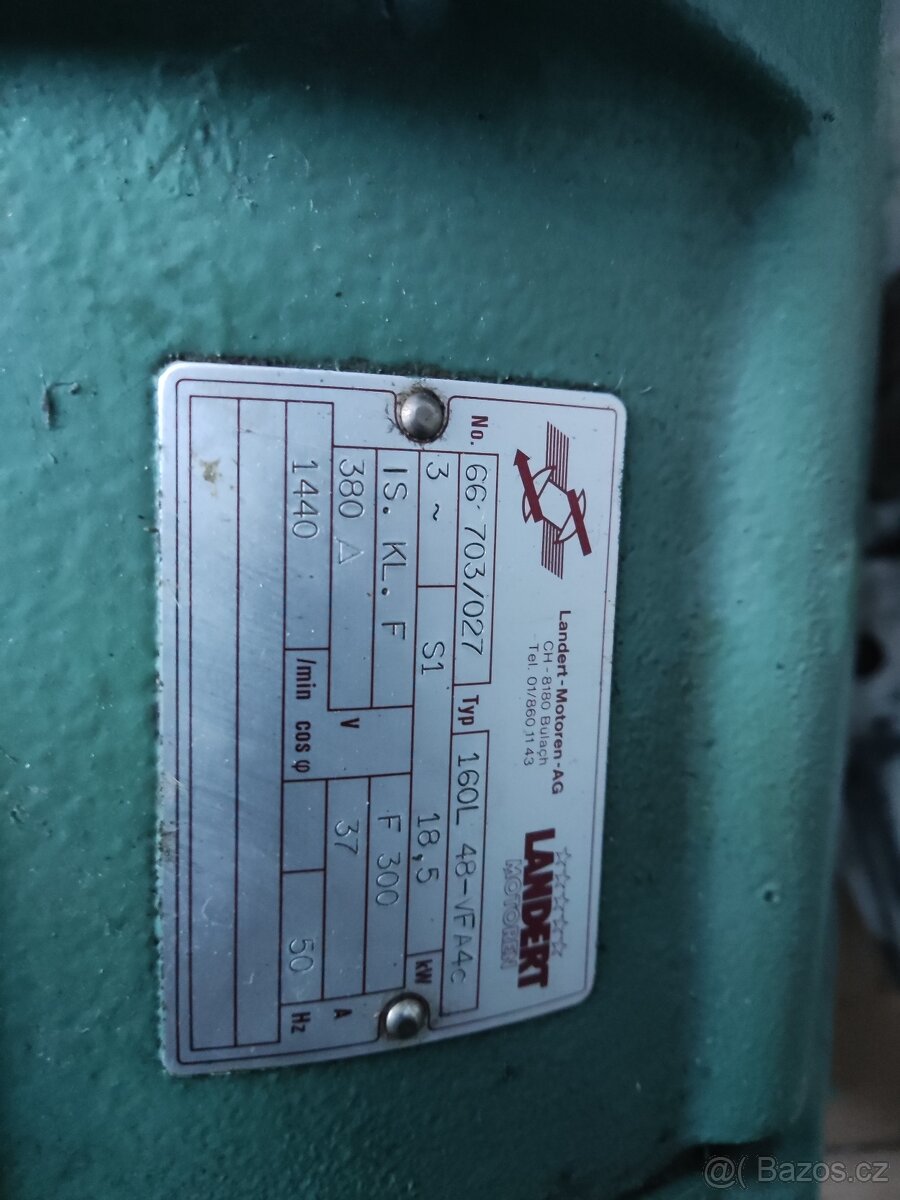 Prodám elektromotor Landert 1440 otáček 18.5 KW