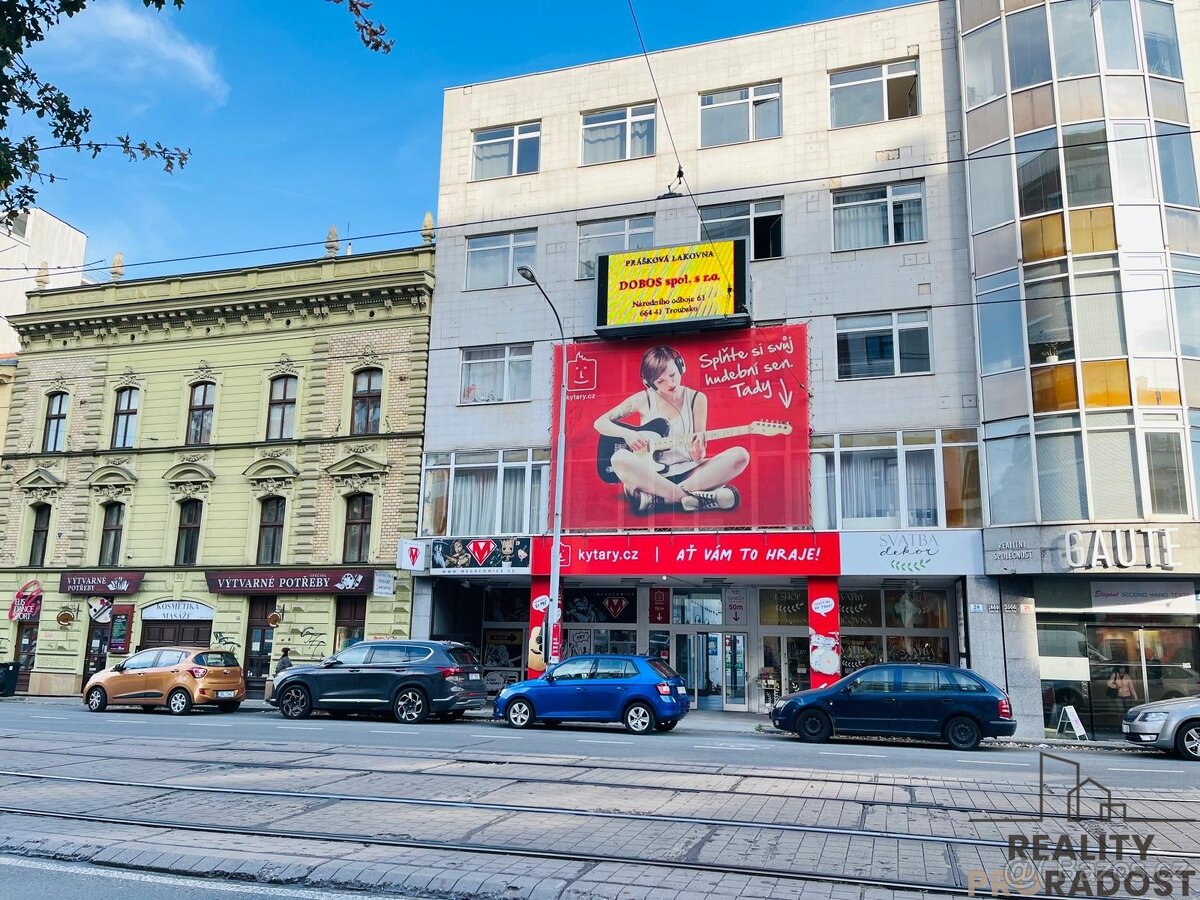 Pronájem obchodních prostor v centru Brna, ulice Lidická