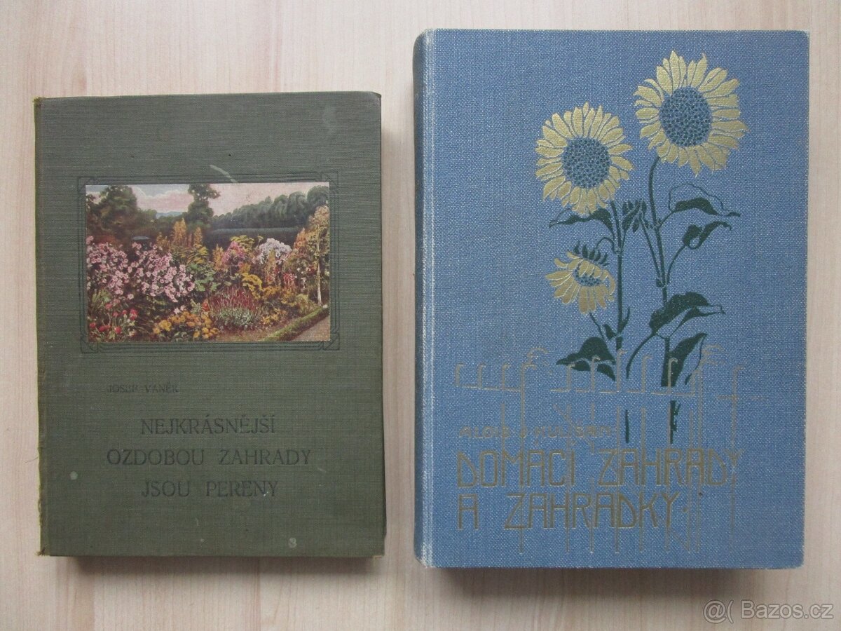 2x STARÁ ZAHRADNICKÁ KNIHA PERENY (TRVALKY), DOMÁCÍ ZAHRADY