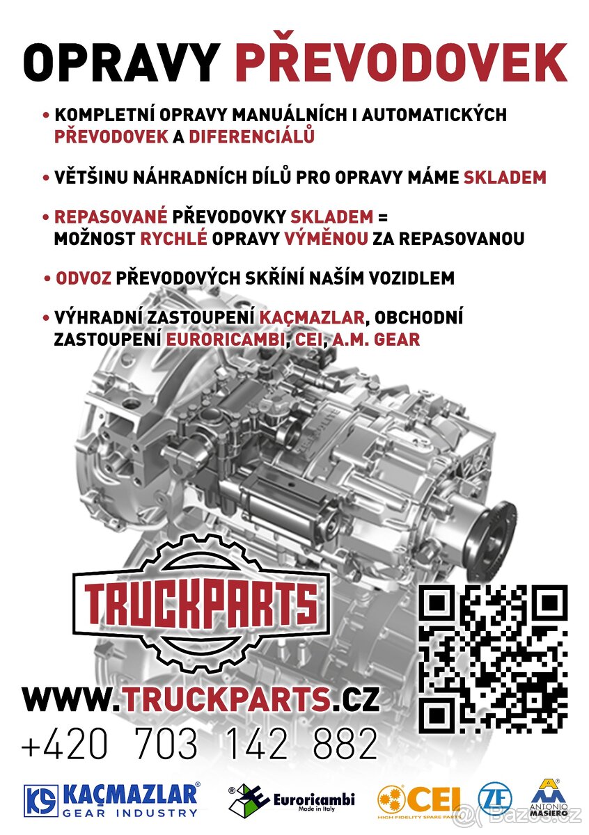 Opravy převodovek, diferenciálů a retarderu Praha