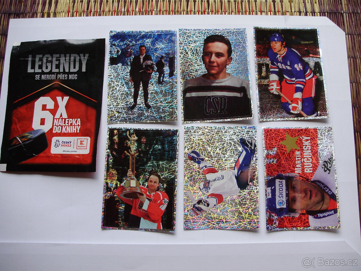Sběratelské samolepky z Kauflandu - Legendy hokeje