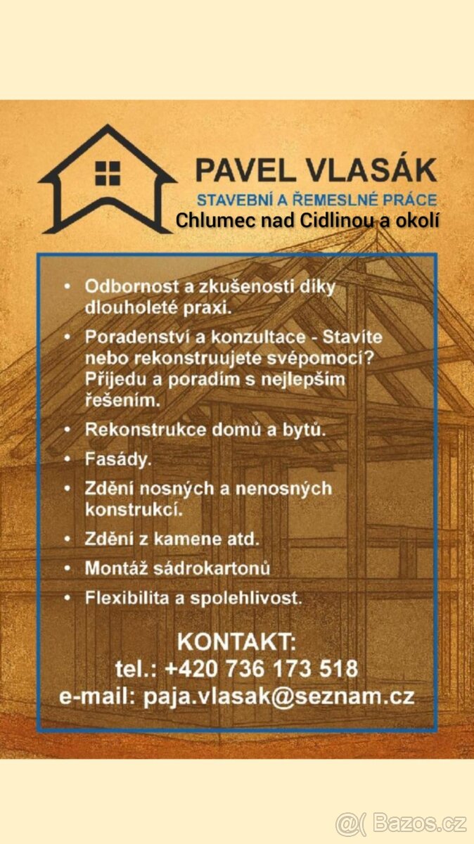 Zedník, rekonstrukce, stavba