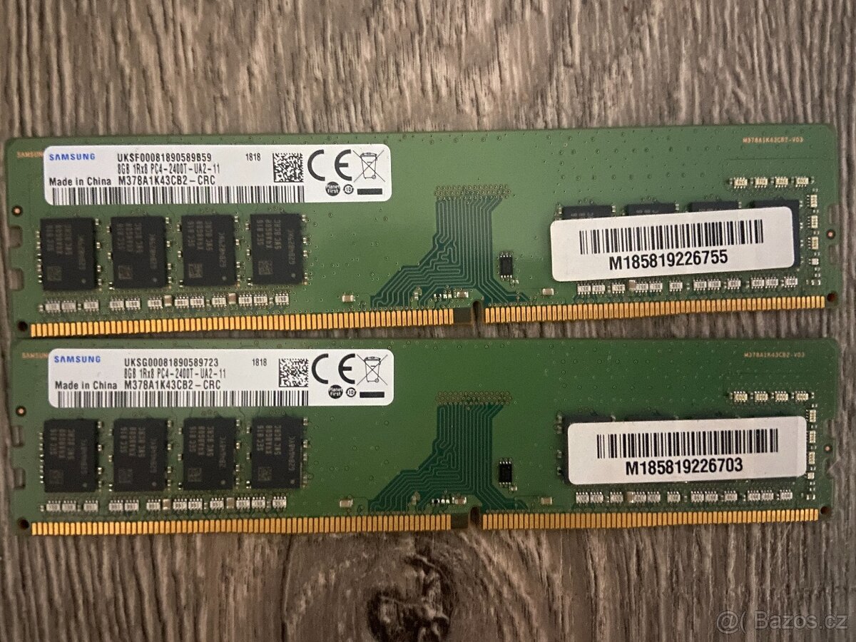 Samsung DDR4 8 gb ram, 2x - 16gb