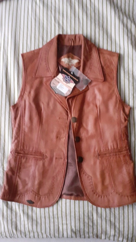 Westernová kožená vesta