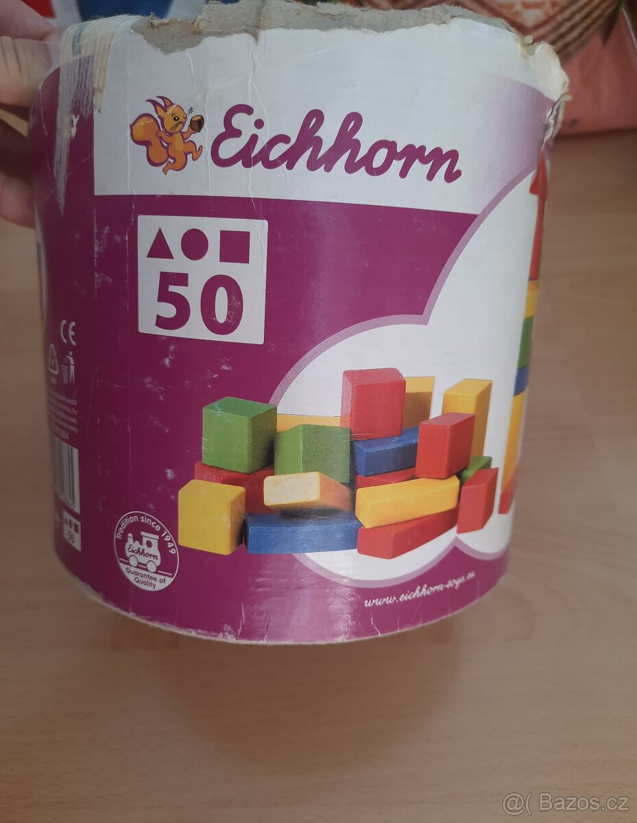 Dřevěné kostky zn. EICHHORN 50 ks