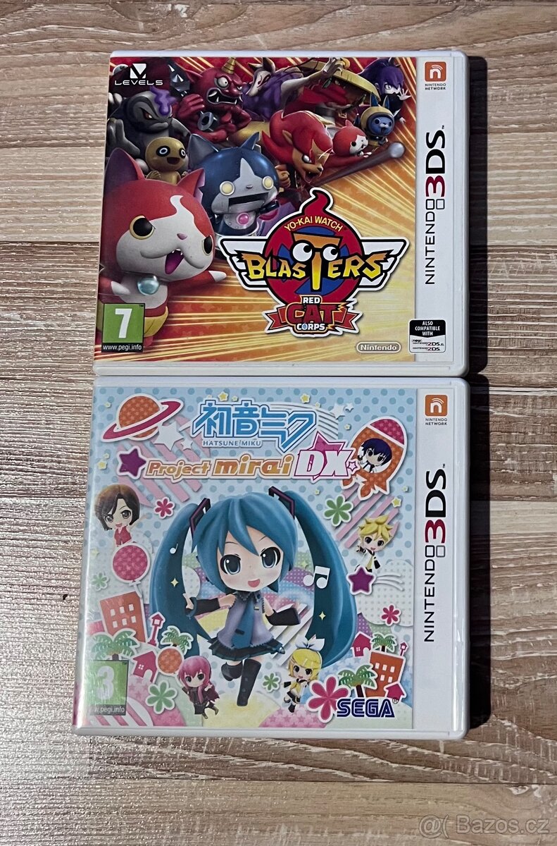 Vzácné hry Yo-kai Watch a Project Mirai super stav Nintendo