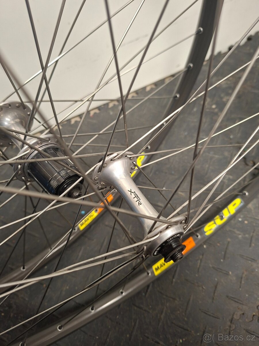 Retro mtb kola mavic 117 s.u.p. náby Shimano xtr m900