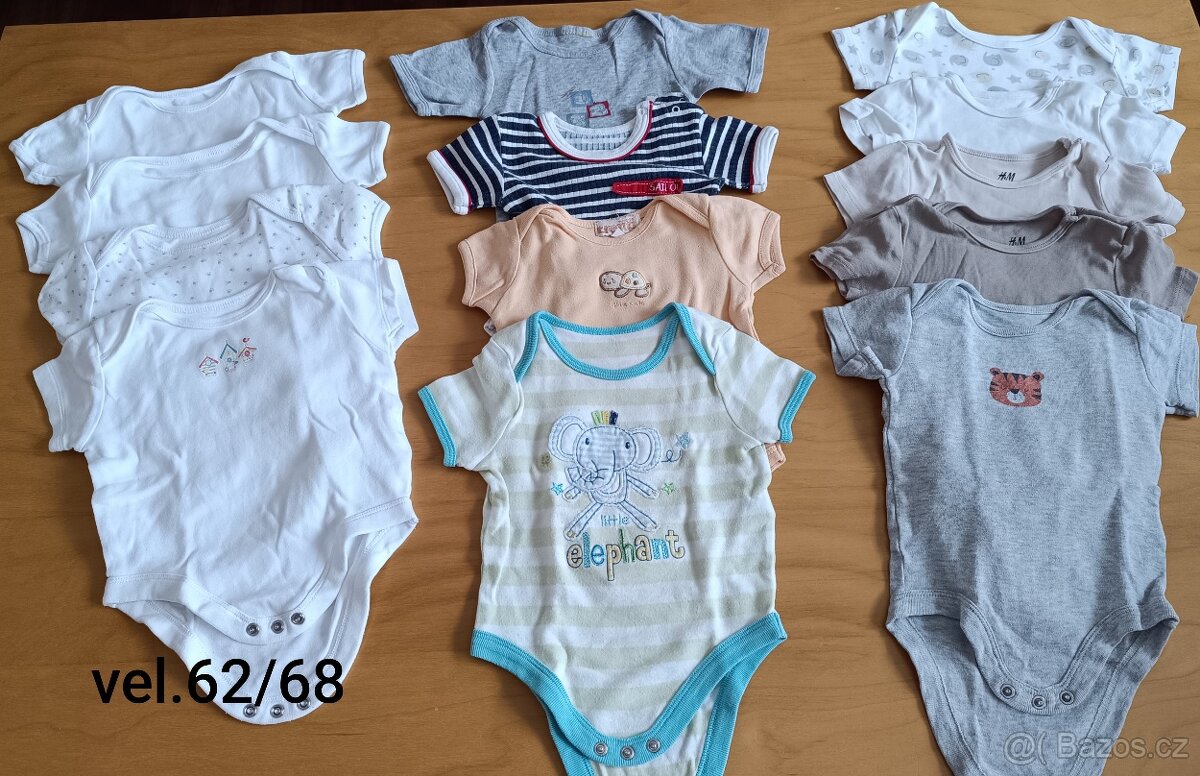 Body s krátkým rukávem ve vel. 62/68