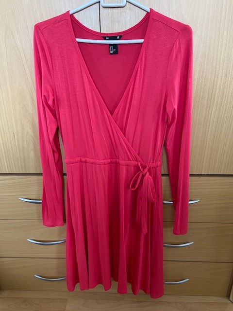 Dámské červené šaty zn.S/M, zn.H&M, NOVÉ
