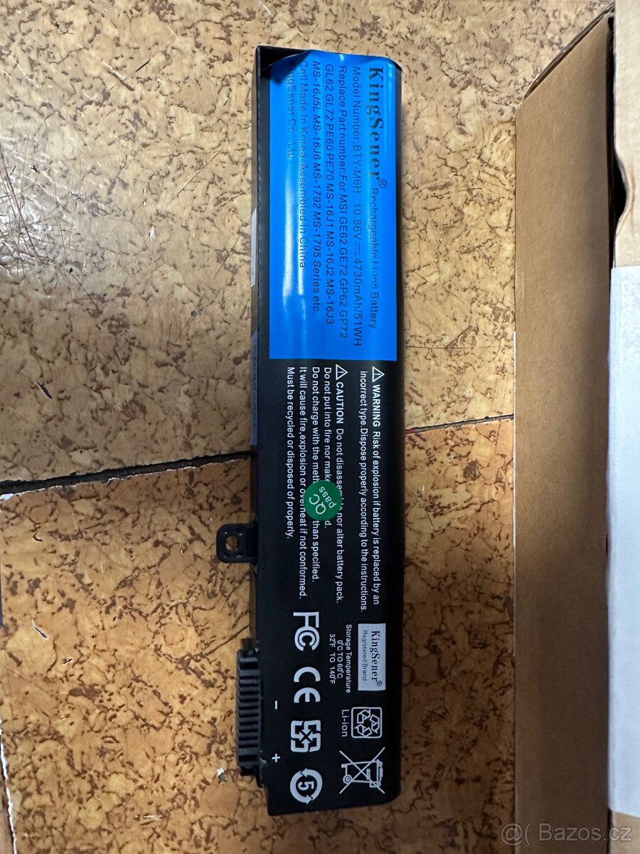 Nová baterie MSI BTY-M6H