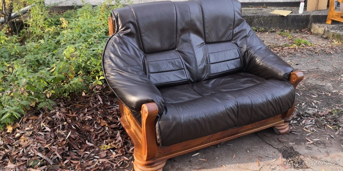 Kožená sedací souprava(dvojsedačka)