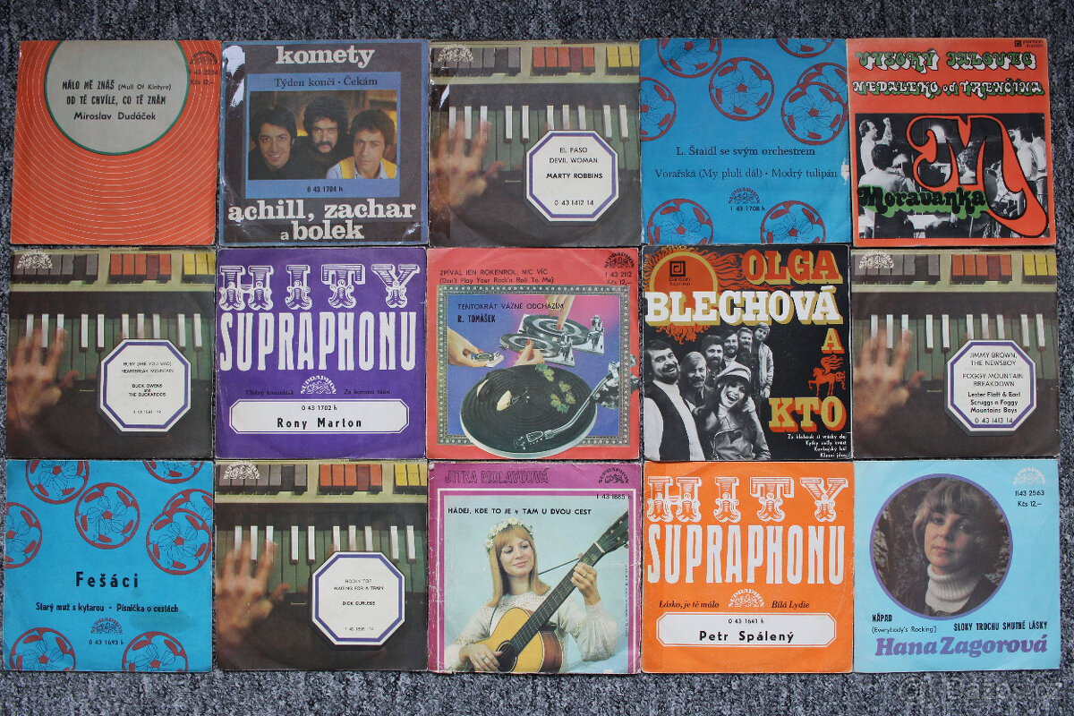 SP vinyl - československé singly