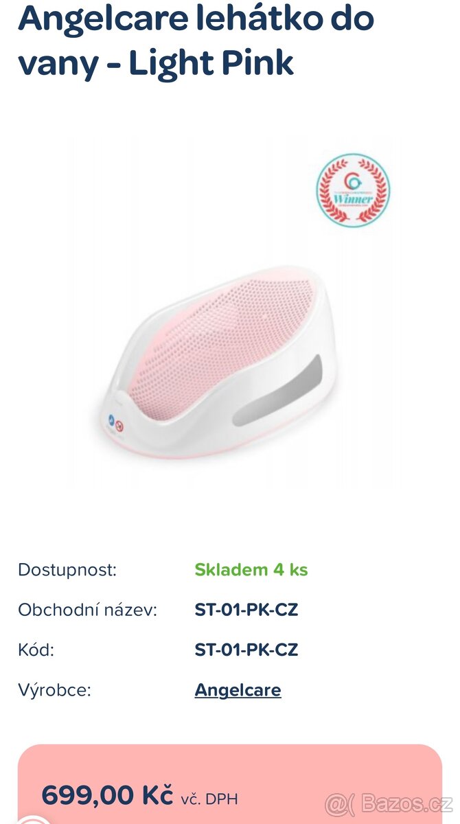 Lehátko do vany pro miminko