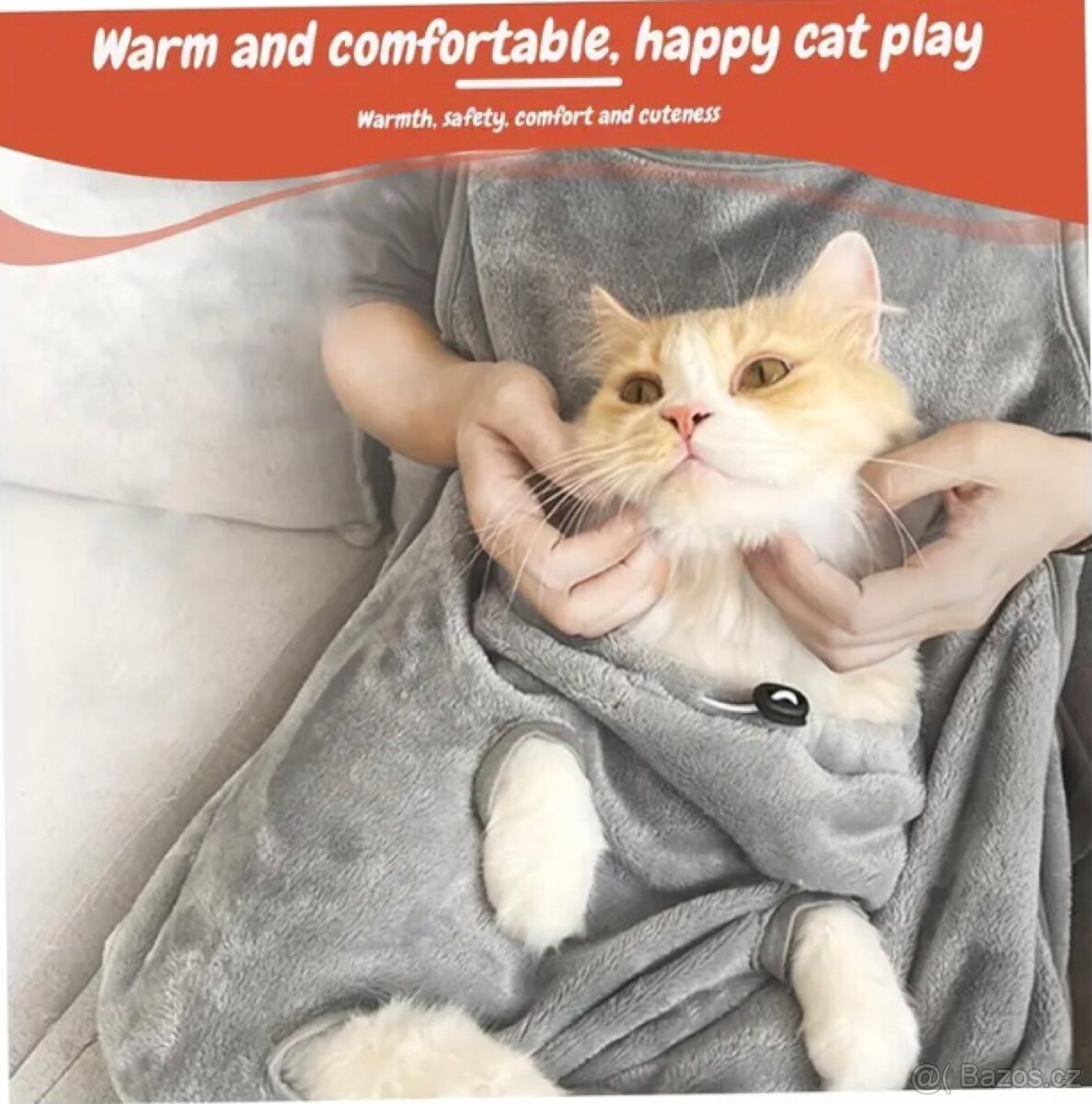 Zástěra s klokaní kapsou pro chování koček