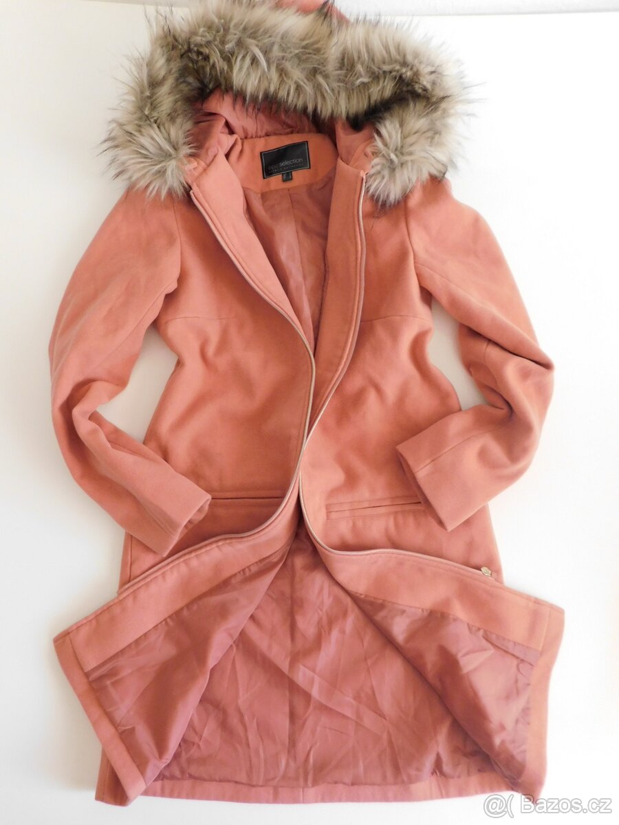 Dámský flaušový kabát-nový-vel.36