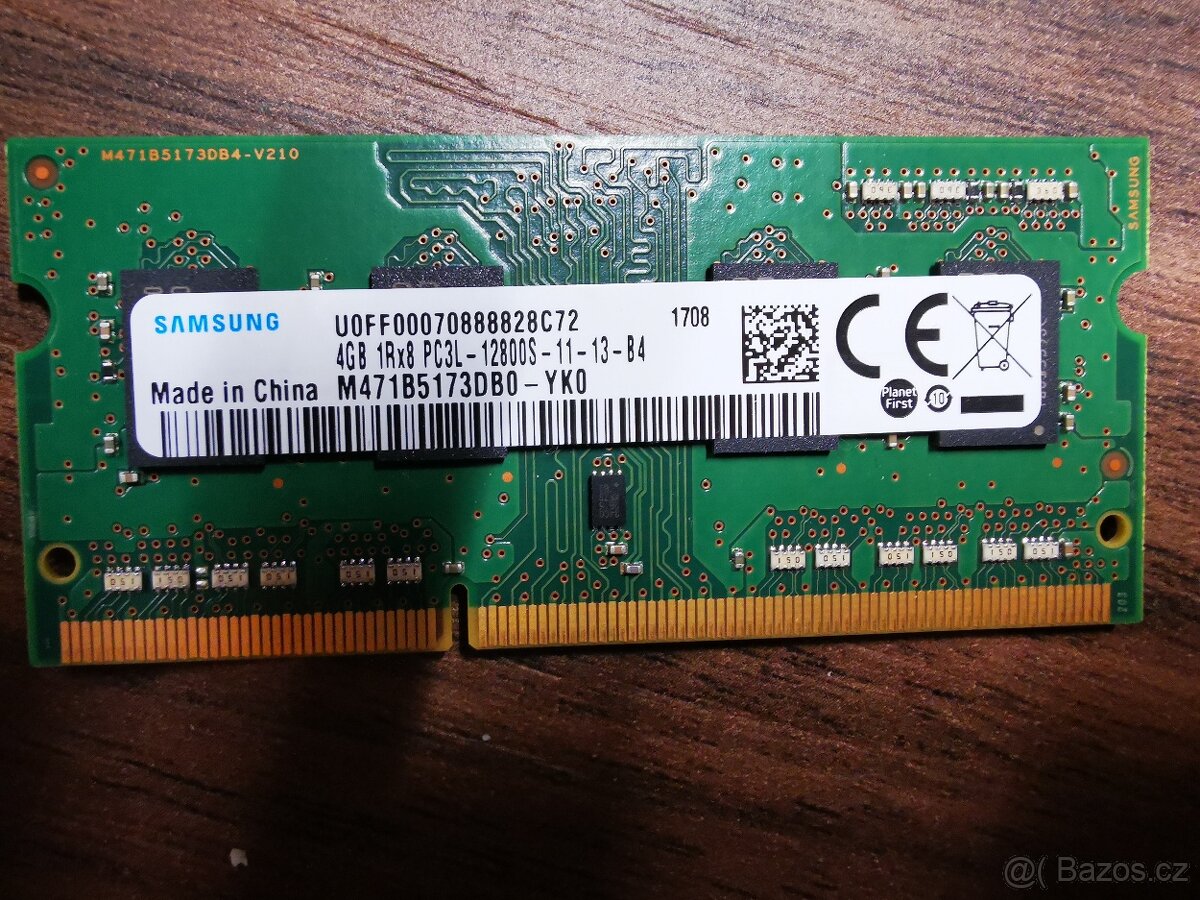 RAM DDR3 4GB 1rx8 pc3l-12800s-11-13-b4