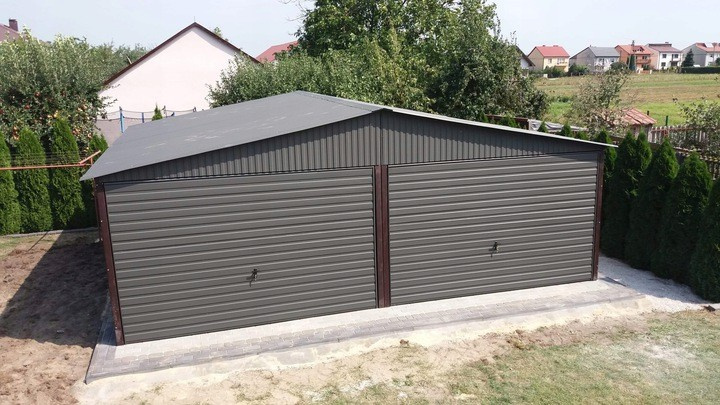 Plechová garáž pre dve autá (6 x 5 m)