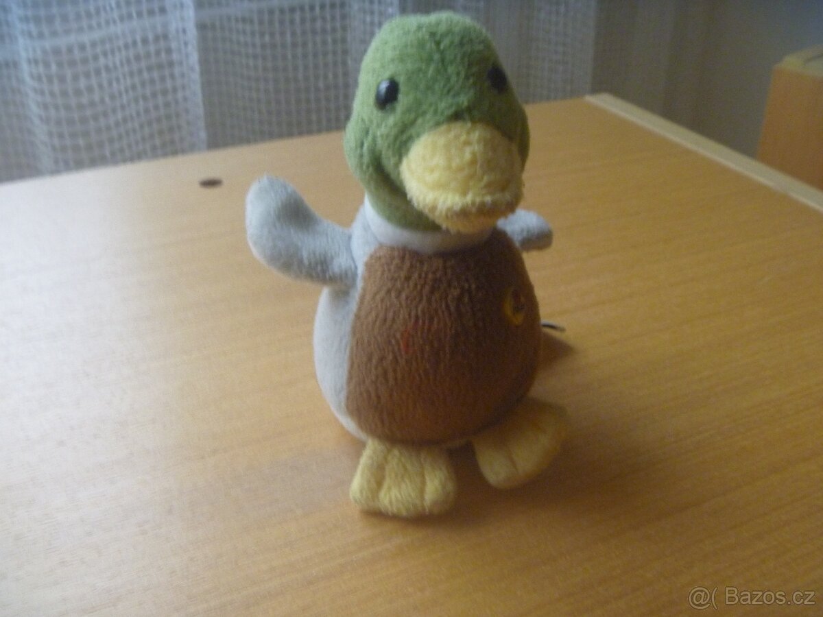 plyšová barevná kačenka se zvuky