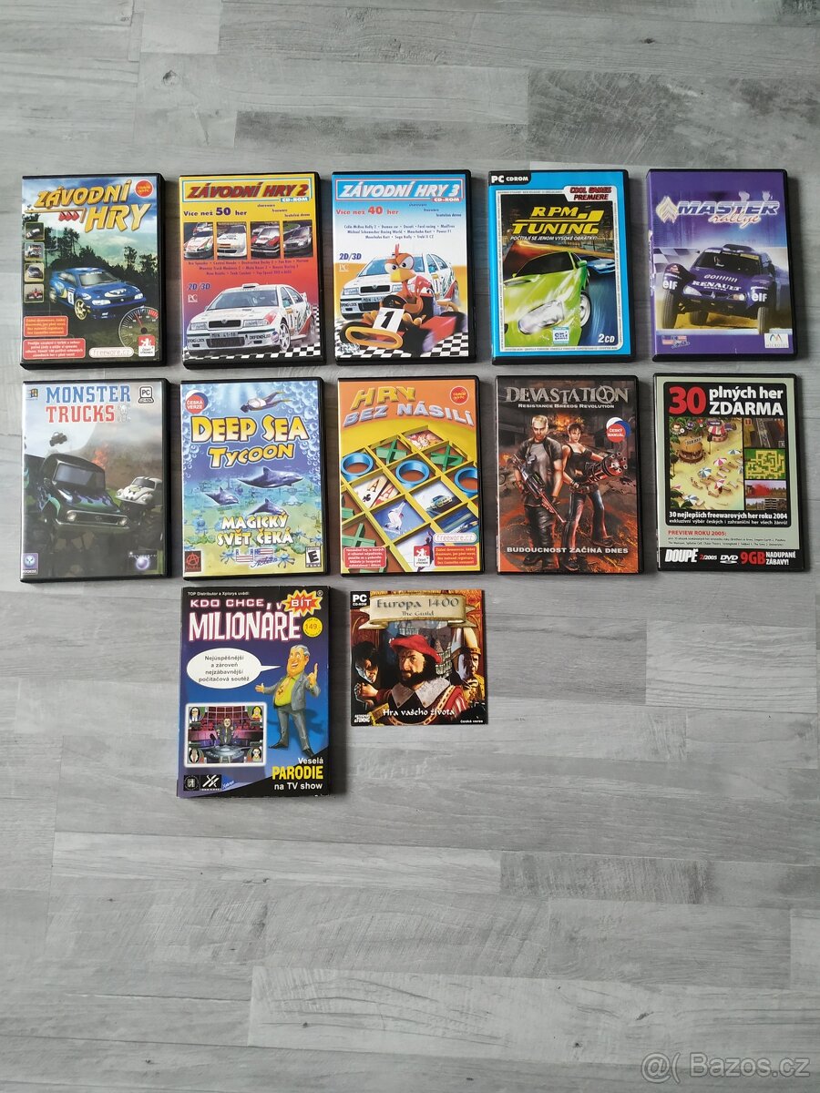 Sbírka starých PC her na CD – retro klasiky