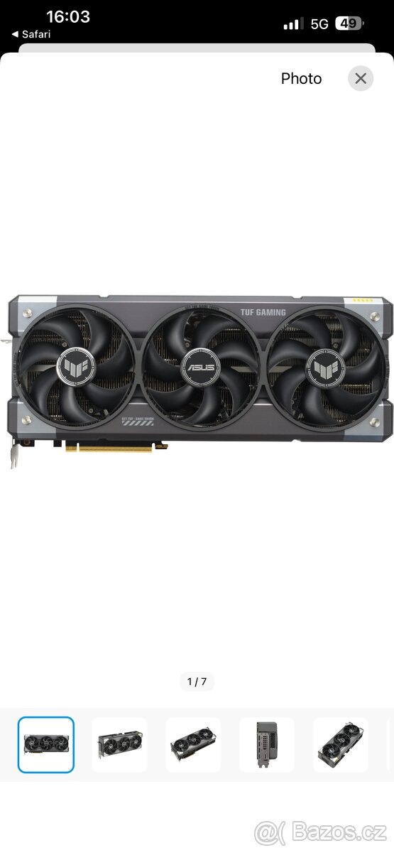 Prodám ASUS TUF GeForce RTX 5080 O16G GAMING
