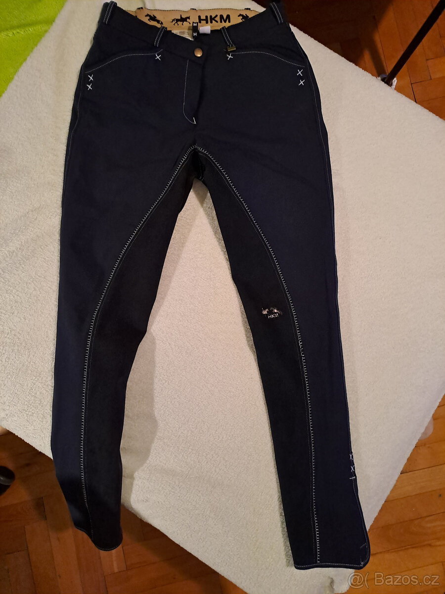 Krásné nenošené tmavě modré rajtky HKM vel. 40