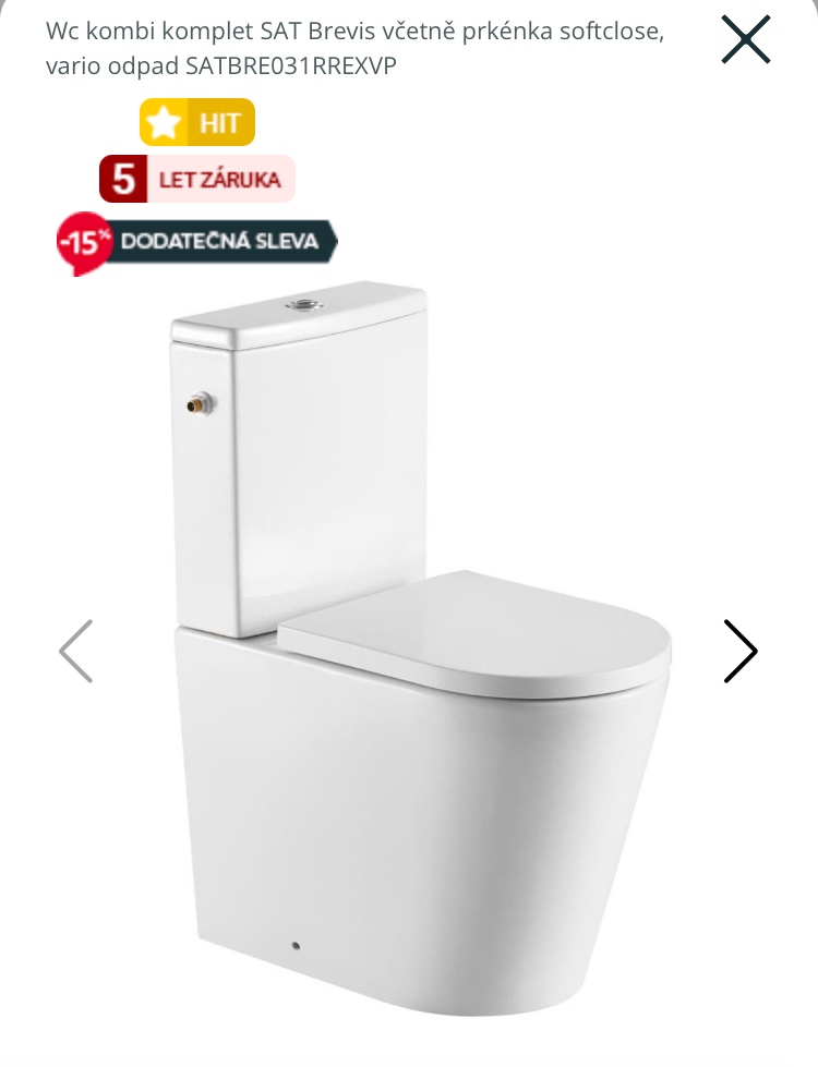 Stojící WC kombi SAT Brevis - nové