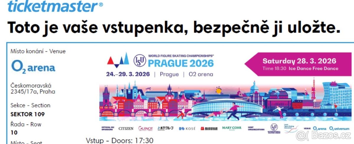 MS v krasobruslení Praha, taneční páry