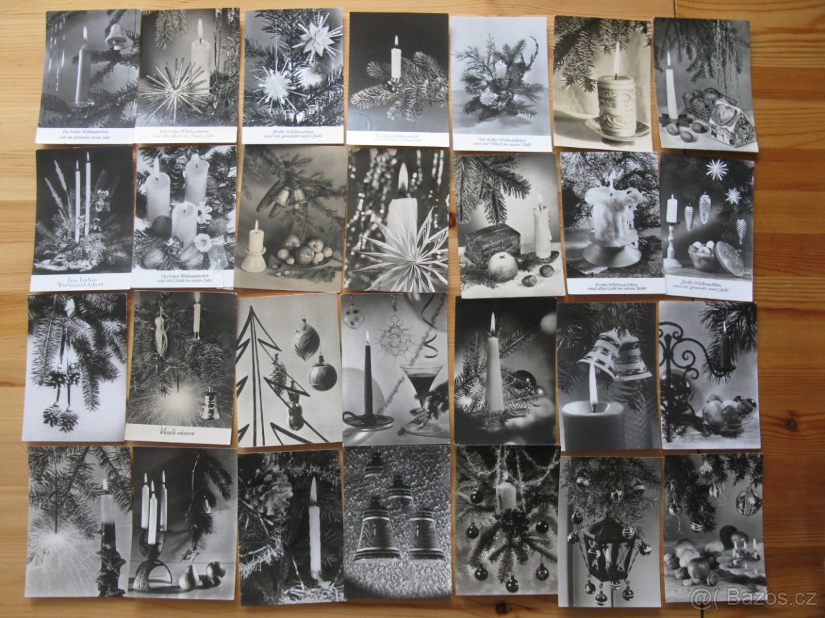 Retro vánoční pohledy