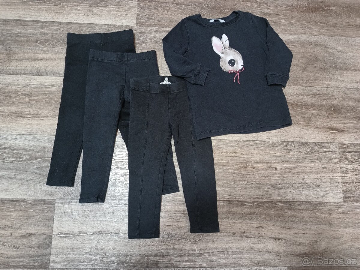 Černé dívčí oblečení H&M - set vel. 98/104