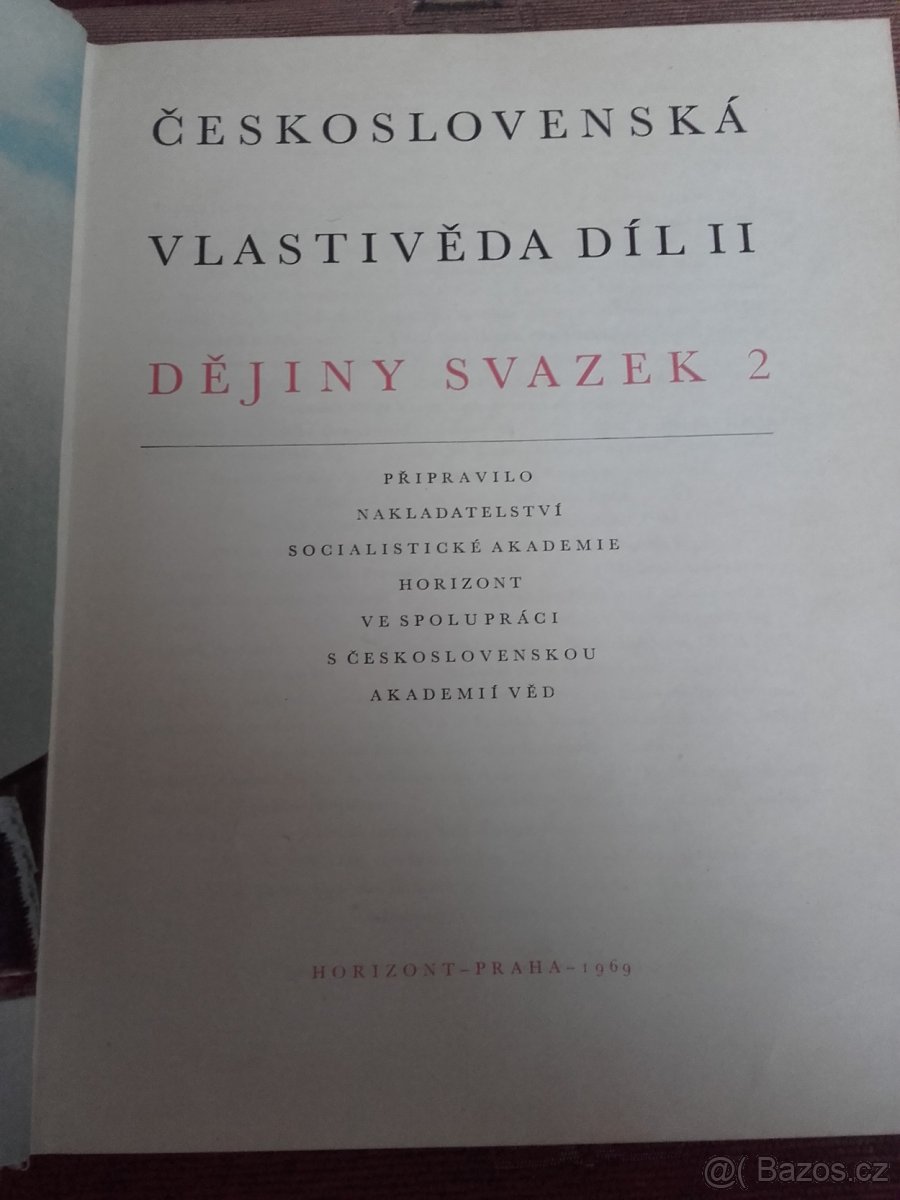 Československá vlastivěda díl II