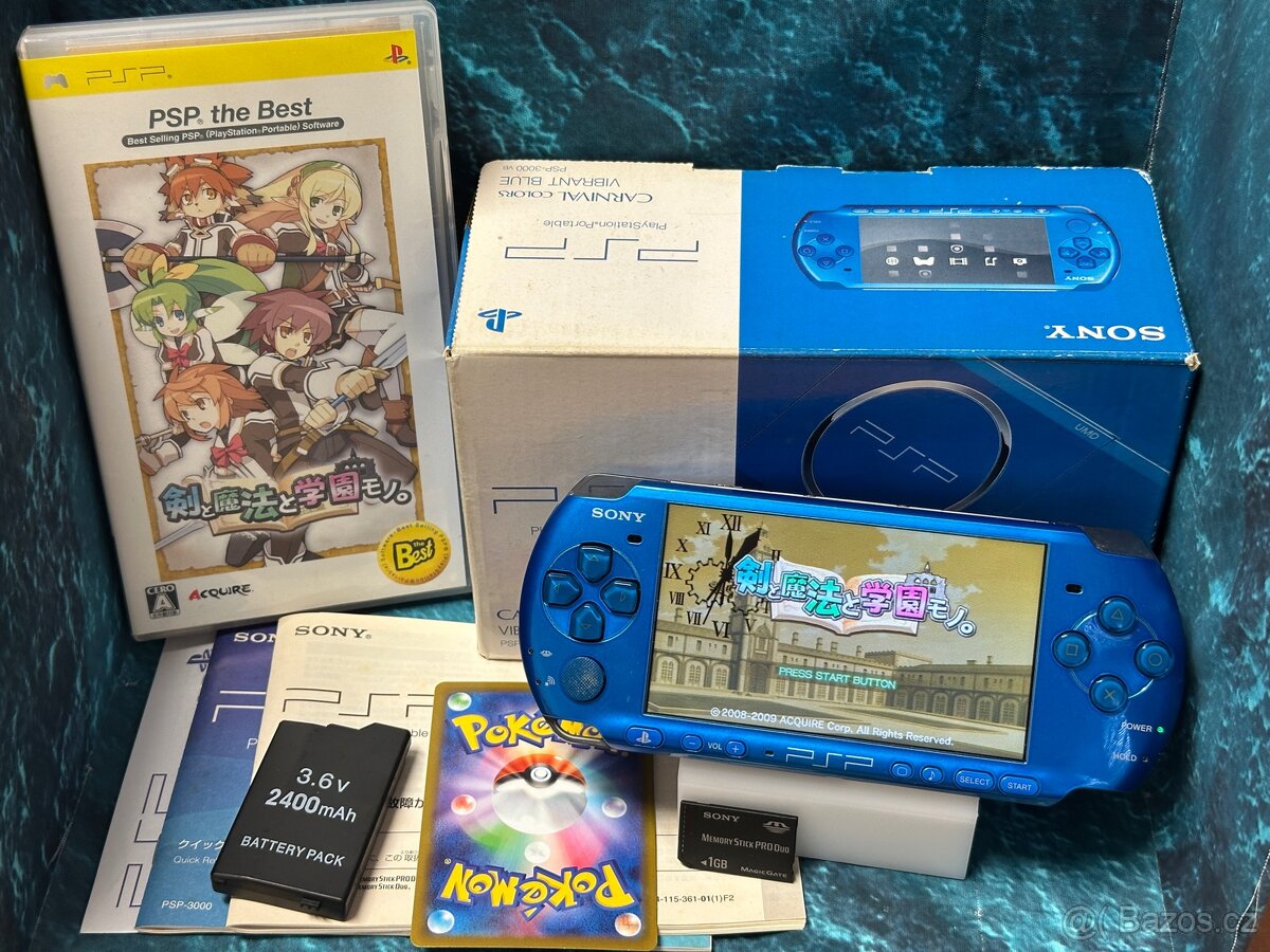 PSP 3000 marine Blue --vzácné-- včetně BOXU
