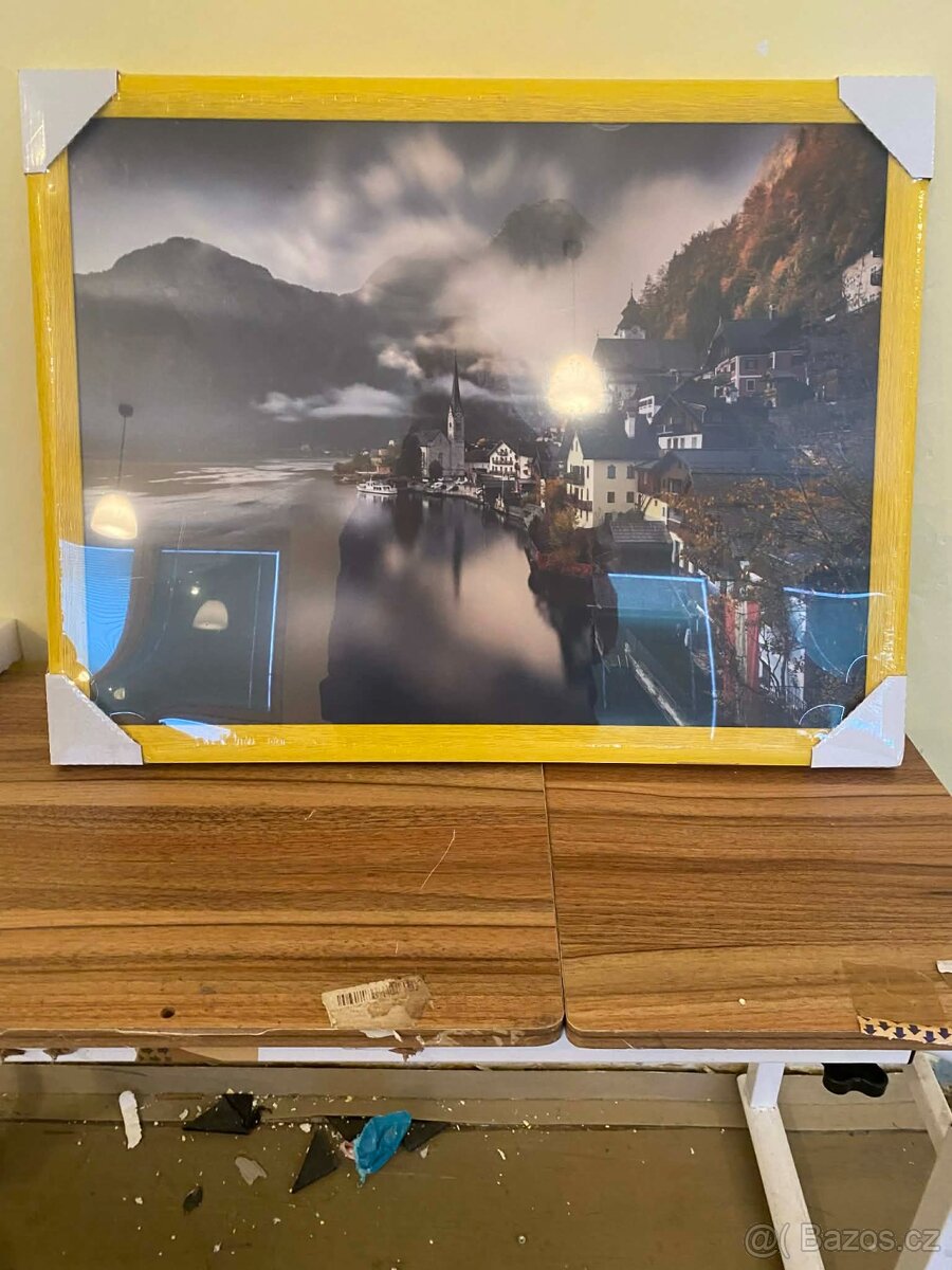 Obraz na plátně 60x45 cm - Alpská vesnice