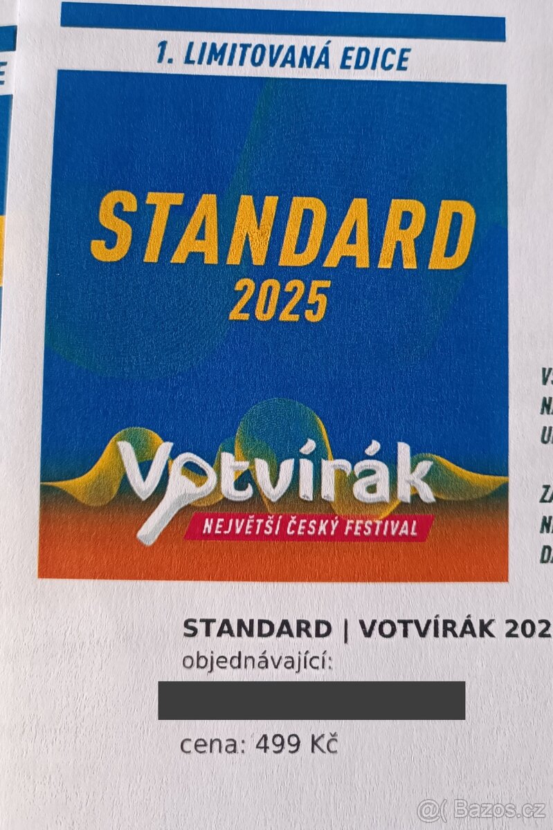 3x vstupenka Votvírák 2025