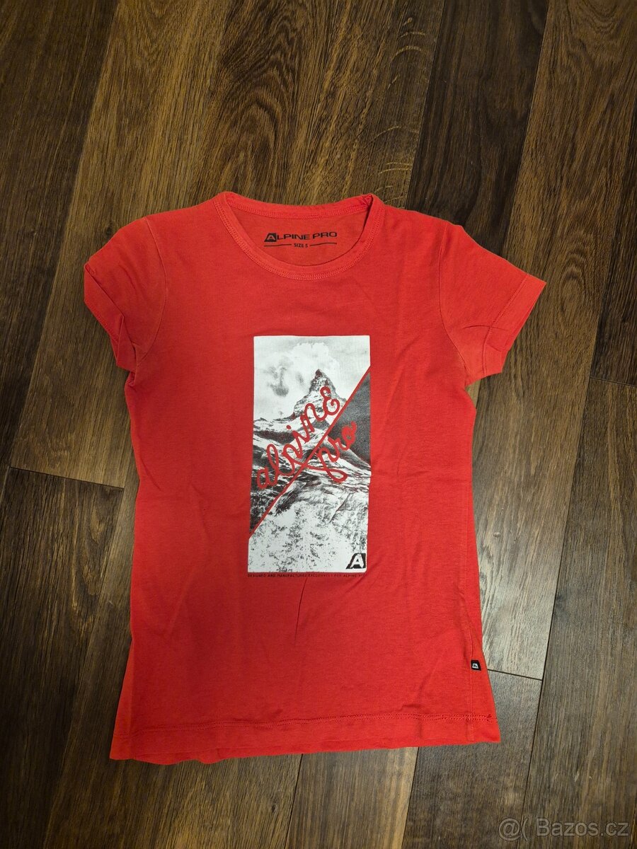 Tričko Alpine Pro, červené, vel. S