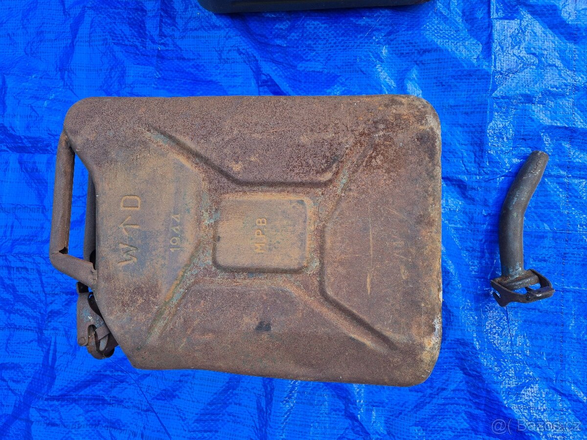 Plechový kanystr 20l, válečný - rok 1944, WW 2