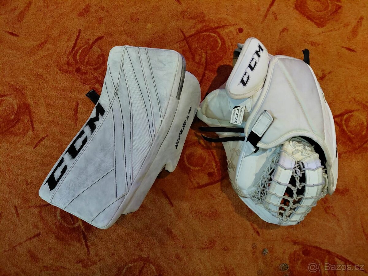Brankářské rukavice CCM Eflex 5, lapačka a vyrážečka, senior