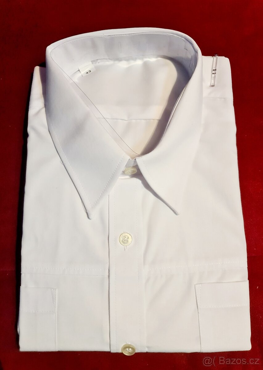 NOVÁ KOŠILE BÍLÁ kr. Rukáv Výpravčí, průvodčí ČD, SŽDC