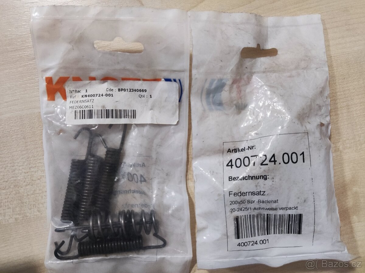 sada pružin brzdového systému KNOTT