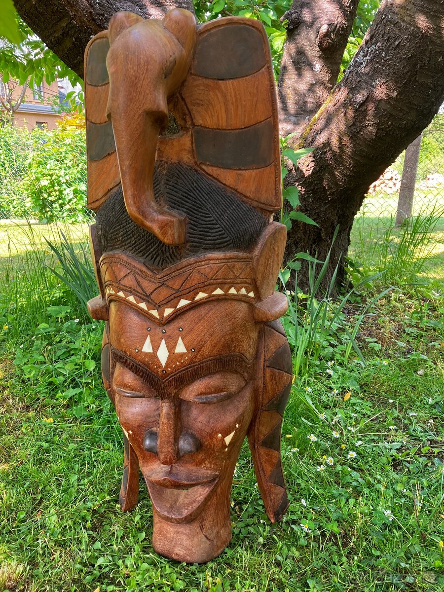 Afro egyptská dřevěná maska